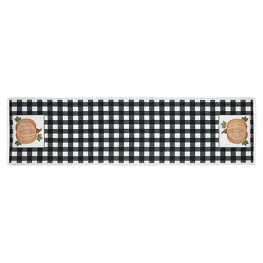 Annie Black Check Pumpkin Runner 12x48 - The Fox Decor